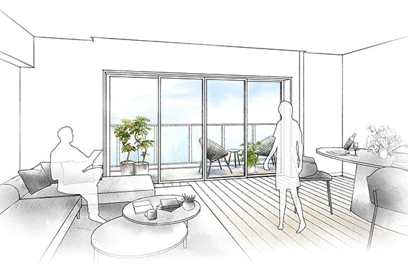 リビング・ダイニング（Cタイプ）イメージイラスト